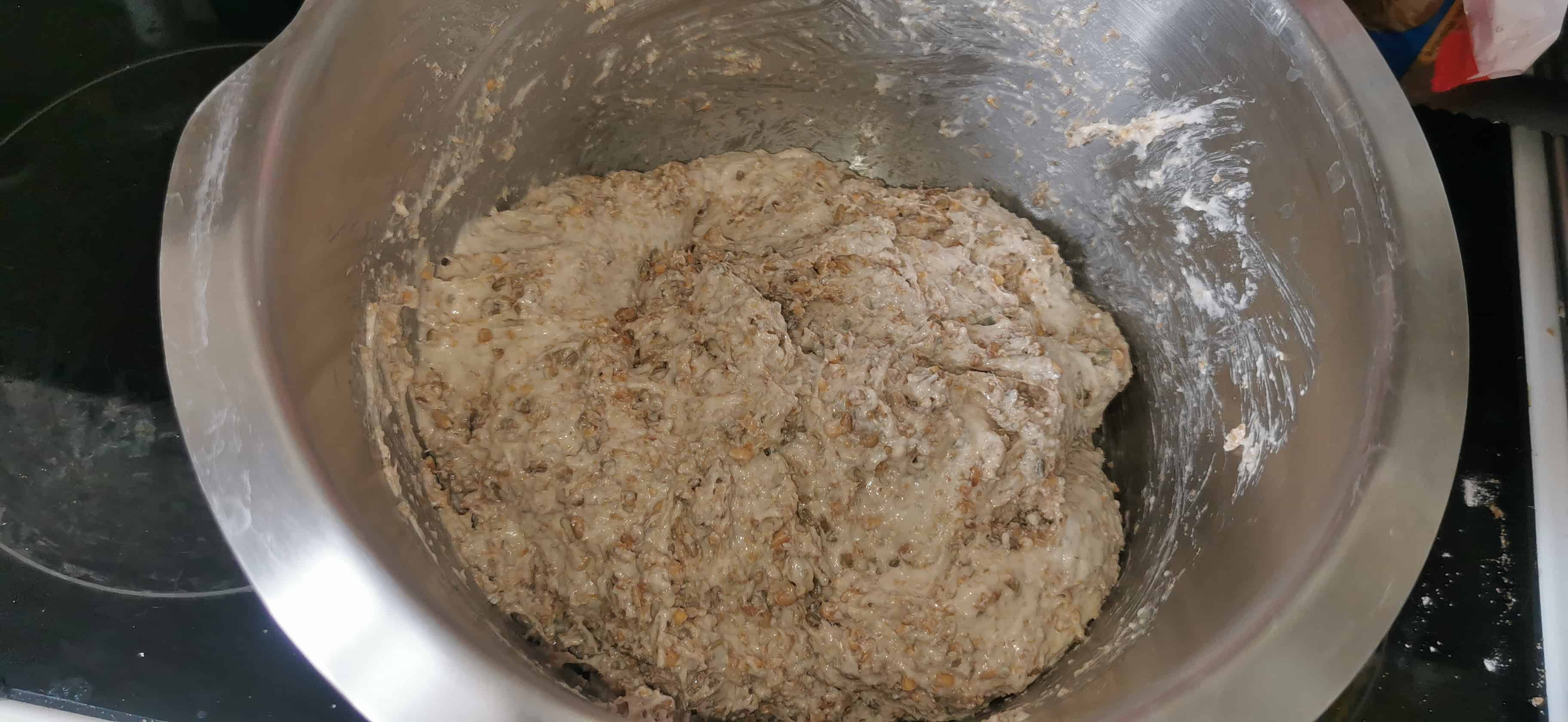 dough mixed by hand